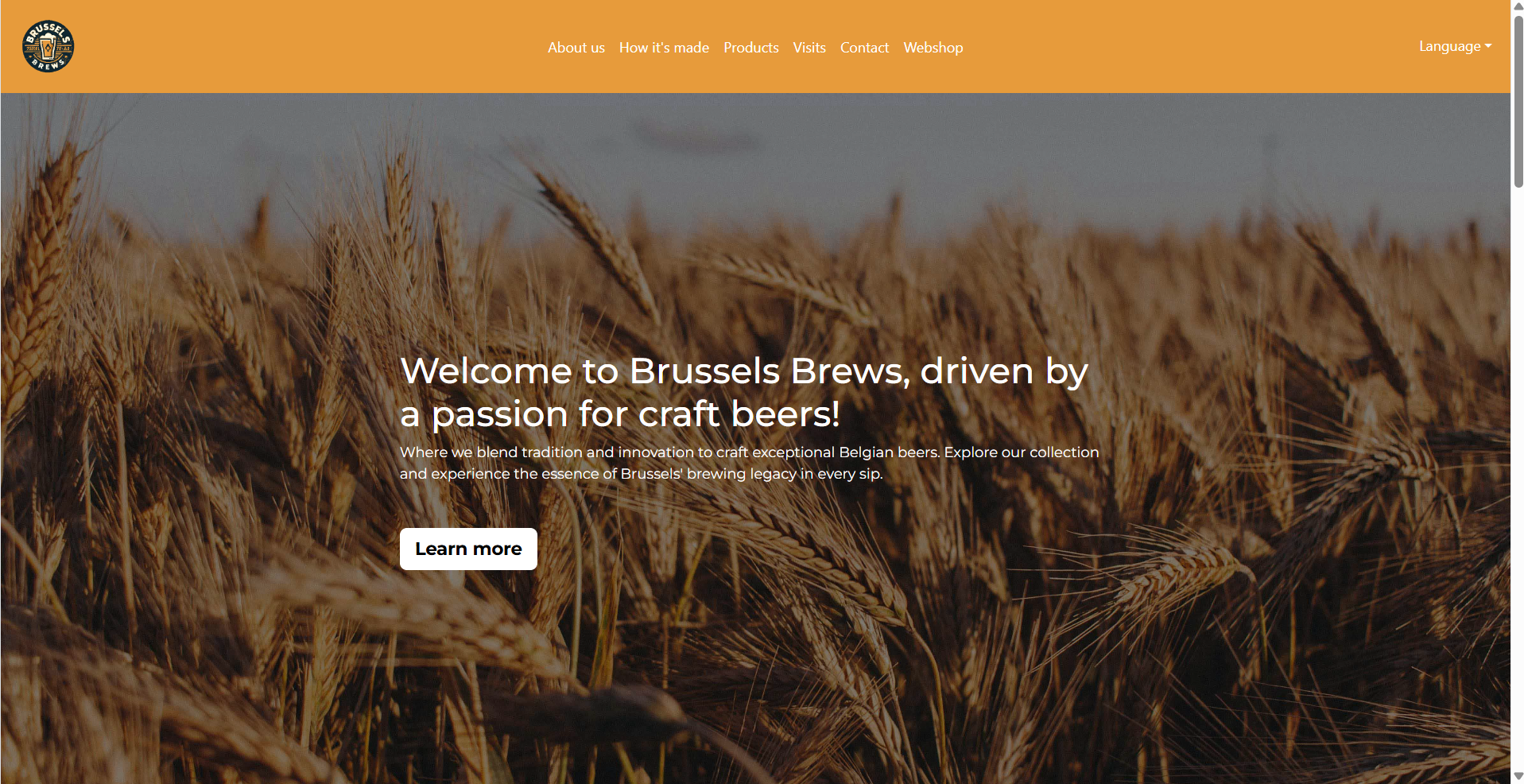 screenshot website brussels brews