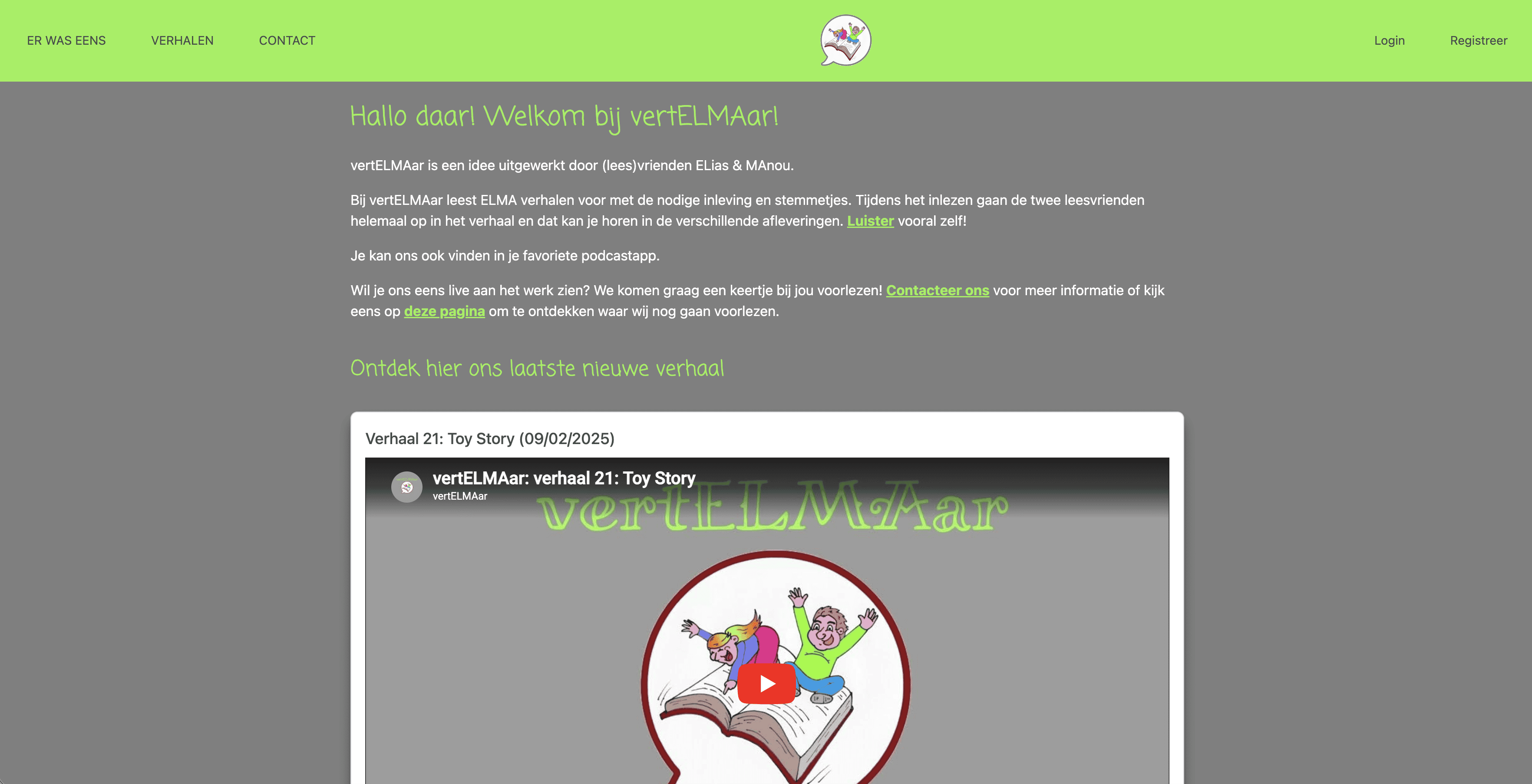screenshot website vertelmaar